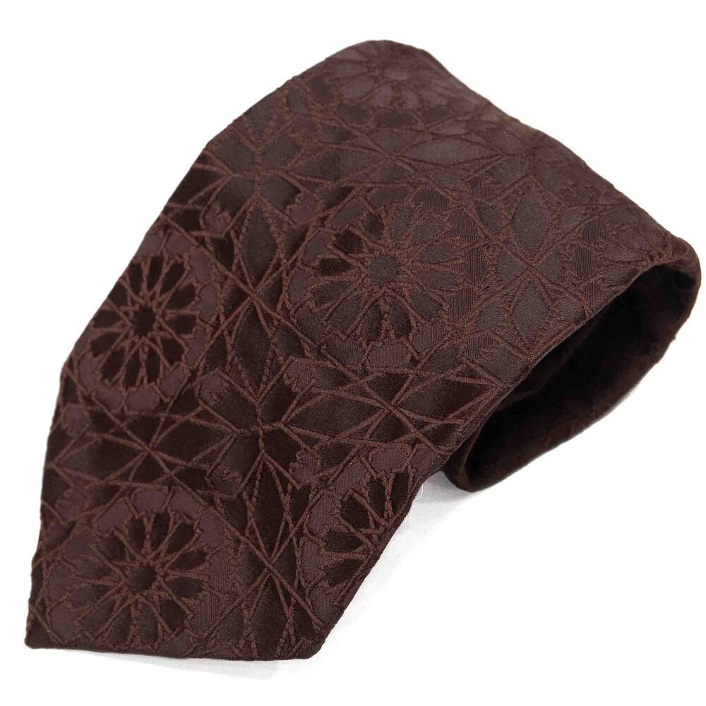 Vintage Retro Brown Textured 60's 70's Necktie Neck Tie